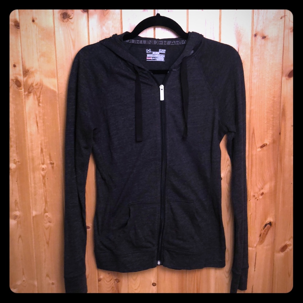 Under Armour gray zip-up hoodie